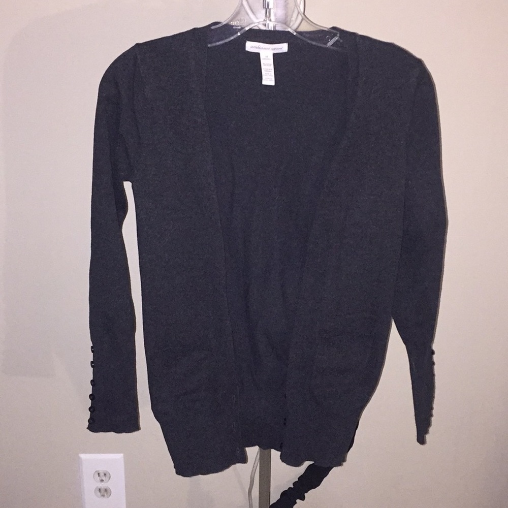 Gray cardigan